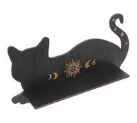 DECHOUS Étagère Murale en Bois Foncé Forme Chat pour Photos et Plantes | Installation Facile, Placement Polyvalent, Décoration Moderne, Près du Lit, en Petite Pièce ou Salle D’étude