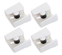 DECHOUS Étagère Murale Peu Encombrante Blanche 4pcs, Porte-balais Auto-adhésif et Étanche en Abs pour Balais et Outils de Jardin sur Mur Carrelé