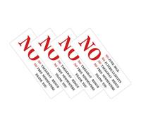 DECHOUS Étiquettes de Boîte aux Lettres en Pvc 4 Pcs, Autocollants « Pas de Prospectus Indésirables », Haute Visibilité, pour Boîte aux Lettres et Porte, Usage Maison et Commerce