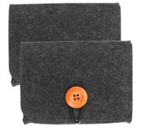 DECHOUS Étuis à Flacons de Parfum 2 Pièces en Feutre Fibre Chimique, Paquet Porte-huiles Essentielles Portable Capacité Adaptée, Élégant et Facile à Ouvrir pour Voyage et Travail