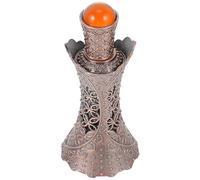 DECHOUS Flacon Couvercle Vide en Verre 15ml de Parfum Délicat Style Rétro Bordure Lisse, pour Décoration de Bureau et Usage Domestique