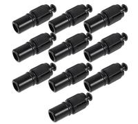 DECHOUS Lot de 10 Manches Télescopiques en Plastique Noir pour Balai et Serpillière Verrouillage Intérieur Rapide et Prise en Main pour Nettoyage Domestique et Salle de Bain