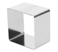DECHOUS Lot De 2 Moules À Gâteau Carrés en Acier Inoxydable pour Mousse Moules De Cuisson Emporte-pièces Ovales Carrés 10 Cm