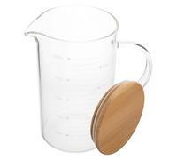 DECHOUS Pichet avec Couvercle et Poignée en Verre Doseur Cuisine 1000 Ml Design Élégant, Taille Pratique pour Usage Polyvalent et Réception D'invités