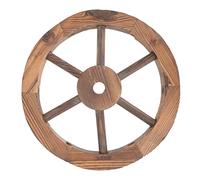 DECHOUS Roue de Chariot Bois Ornement Mural 25 CM pour Salon Jardin Balcon Décoration Solide et Ambiance Rustique