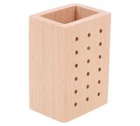 DECHOUS Support en Bois pour Fraises 18 Trous Compact pour Bureau et Salon de Manucure Professionnel Rangement Organisé d'Accessoires Ongles