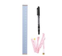 DECHOUS Toise de Croissance Murale en Toile Bleue pour Garçon et Filles, Règle de Mesure Hauteur Facile à Transporter, Maternelle et Décoration de Chambre