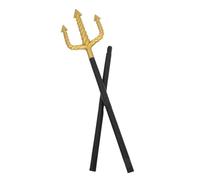 DECHOUS Trident Halloween Plastique Noir, Accessoire de Costume de Diable | Style Antique Réaliste, Léger et Réutilisable, pour Mascarade et Cosplay, Facile à Nettoyer Porter