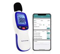 Décibelmètre, Bluetooth-Activé Numérique Sonomètre Portable SPL Mètre 30~130dBA Gamme Données Maintien des Données MAX/MIN avec Rétroéclairage de l'écran LCD pour Maison, École, et Lieu de travail