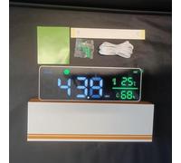 Décibelmètre Portable ABS Écran LED 4 Couleurs Indicateur(℉) | Surveillance pour temps réel, pour bruit/temp/humidité, écran LED clair, indicateur 4 couleurs, pour idéal bureau