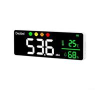 Décibelmètre Portable ABS Écran LED 4 Couleurs Indicateur(℃) | Surveillance pour temps réel, pour bruit/temp/humidité, écran LED clair, indicateur 4 couleurs, pour idéal bureau