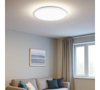 Plafonnier Lampe de plafond Chambre à coucher Lampe de salon Salle à manger, effet d'étoile CCT Timer App et commande vocale, métal blanc, 1x LED 60W 4200Lm 2700-6400K, DxH 57,2x7cm