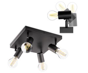 Deckenleuchte Spot TUBA Reflektor Halogenleuchtmittel 4x E27 GLASA LUMILED