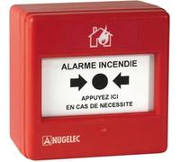 Déclencheur manuel - NUGELEC - NUG30316 - Saillie rouge - Membrane / vitre pré-cassée - Conforme EN54-11