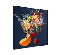 DECLINA - Cadre Mural Fruits - Décoration Cuisine Fruits Gourmands Ambiance Fraîche - Impression HD Sur toile - Fabrication Française