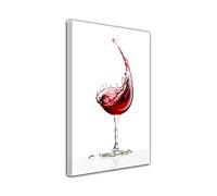 DECLINA, Décoration murale tableau, tableau deco home, tableau deco murale salon, Tableau décoratif Eclat de Vin 30x50 cm Rouge