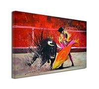 DECLINA Tableau grand format, reproduction tableau sur toile, décoration salon, toile moderne, Reproduction peinture sur toile Toro, 120x80 cm