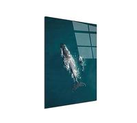 DECLINA - Tableau Mural Baleine À Bosse - Paysage Marin - Photo Murale Sur Verre Acrylique Brillant - Fabriqué En France