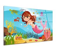 DECLINA - Tableau Mural Conte De Fées - Décoration Murale Enfant Univers Marin Éducatif - Photo Murale Sur Verre Acrylique - Fabriqué En France