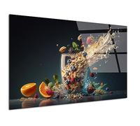 DECLINA, tableau mural, impression sur verre acrylique, décoration moderne, tableau art déco smoothie givré, art mural contemporain, cadre design élégant, 50x30 cm