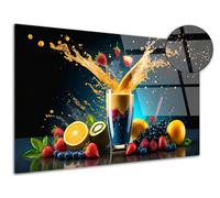 DECLINA - Tableau Mural Mixage Fruité - Déco Murale Gourmande - Impression Haute Définition sur Verre Acrylique - Fabriqué en France