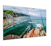 DECLINA - Tableau Mural Zumaia Pays Basque - Cadre Mural Art Moderne Premium - Impression HD Sur Verre Acrylique - Fabriqué En France