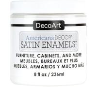 Deco Art Americana Décor Flacon de peinture en émail satiné, acrylique, blanc pur, 7 x 7 x 8 cm, 236 ml (1 pièce)