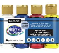 Deco Art DASK418 American Acrylic 4/PK Primary, Couleurs primaires, Taille unique, Set de 240 Pièces