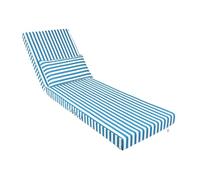 Coussin bain de soleil premium avec coussin - Rayures Turquoises