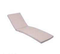 Déco Arts Coussin Bain de Soleil - Coussins Rectangulaires pour Chaise Longue - Coussin Déhoussable avec Traitement imperméable et Poignées de Transport - Certifié Oeko-TEX - 185x60x5 cm, Gris Galet