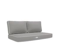 Coussins pour salon de jardin premium déhoussable 120x60cm - Gris clair