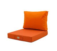 deco arts Coussins pour Salon de Jardin Déhoussable - Coussins extérieur - 50x50 cm - Coussin de Remplacement pour Fauteuil, Banc & Chaise d'extérieur - Imperméable & Confortable - Orange