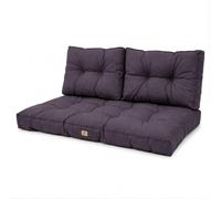 deco arts Coussins pour Salon de Jardin - Coussins extérieur - 100x50 cm - Coussin de Remplacement pour Fauteuil, Banc & Chaise d'extérieur - Imperméable, Confortable & capitonné - Gris Carbonne