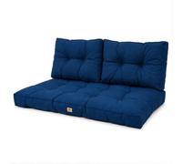 Coussins pour salon de jardin capitonné 100x50cm Bleu petrole