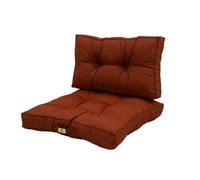 deco arts Coussins pour Salon de Jardin - Coussins extérieur - 50x50 cm - Coussin de Remplacement pour Fauteuil, Banc & Chaise d'extérieur - Imperméable, Confortable & capitonné - Terracotta
