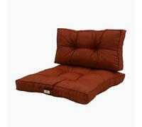 deco arts Coussins pour Salon de Jardin - Coussins extérieur - 60x60 cm - Coussin de Remplacement pour Fauteuil, Banc & Chaise d'extérieur - Imperméable, Confortable & capitonné - Terracotta