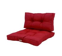 deco arts Coussins pour Salon de Jardin - Coussins extérieur - 60x60 cm - Coussin de Remplacement pour Fauteuil, Banc & Chaise d'extérieur - Imperméable, Confortable & capitonné - Rouge