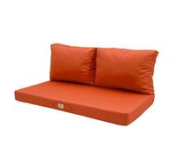 deco arts Coussins pour Salon de Jardin Déhoussable - Coussins extérieur - 120x60 cm - Coussin de Remplacement pour Fauteuil, Banc & Chaise d'extérieur - Imperméable & Confortable - Orange