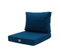 deco arts Coussins pour Salon de Jardin Déhoussable - Coussins extérieur - 50x50 cm - Coussin de Remplacement pour Fauteuil, Banc & Chaise d'extérieur - Imperméable & Confortable - Bleu pétrole