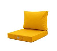 deco arts Coussins pour Salon de Jardin Déhoussable - Coussins extérieur - 50x60 cm - Coussin de Remplacement pour Fauteuil, Banc & Chaise d'extérieur - Imperméable & Confortable - Jaune