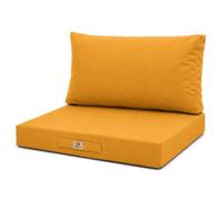 deco arts Coussins pour Salon de Jardin Déhoussable - Coussins extérieur - 60x70 cm - Coussin de Remplacement pour Fauteuil, Banc & Chaise d'extérieur - Imperméable & Confortable - Jaune