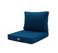 deco arts Coussins pour Salon de Jardin Déhoussable - Coussins extérieur - 50x50 cm - Coussin de Remplacement pour Fauteuil, Banc & Chaise d'extérieur - Imperméable & Confortable - Bleu pétrole