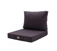 deco arts Coussins pour Salon de Jardin Déhoussable - Coussins extérieur - 50x50 cm - Coussin de Remplacement pour Fauteuil, Banc & Chaise d'extérieur - Imperméable & Confortable - Gris Carbone