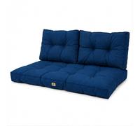 Coussins pour salon de jardin capitonné 100x50cm Bleu petrole