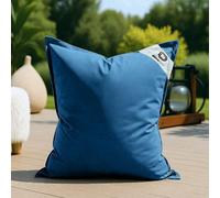 deco arts Housse pour Pouf Géant XL 120x80cm - Intérieur et Extérieur - Déhoussable - AntiUV - Bleu Pétrole