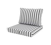 Coussins Jardin 50x60 Rayure Gris Foncé - Premium 270g