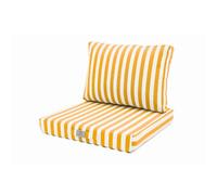 Coussins Jardin 50x60 Rayure Jaune - Premium 270g