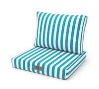 Coussins Jardin 60x70 Rayure Turquoise - Premium 270g