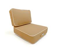 Coussins pour salon de jardin premium déhoussable 50x50cm - Moka