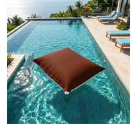 deco arts Pouf Extérieur Géant XXL 180x140cm Flottant Piscine - Pouf Jardin Imperméable Déhoussable - Garnissage 450L Billes Polystyrène - Terracotta
